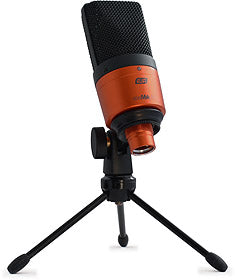 ESI Audio cosMik 10 - Professional Studio Condenser Microphone - Black/Orange