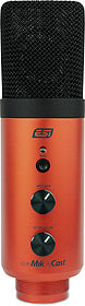 ESI Audio cosMik uCast - Professional USB Condenser Microphone - Black/Orange
