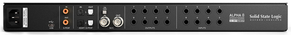 Solid State Logic Alpha 8 – 8x8 Premium AD/DA Converter & USB-C Audio Interface Expander