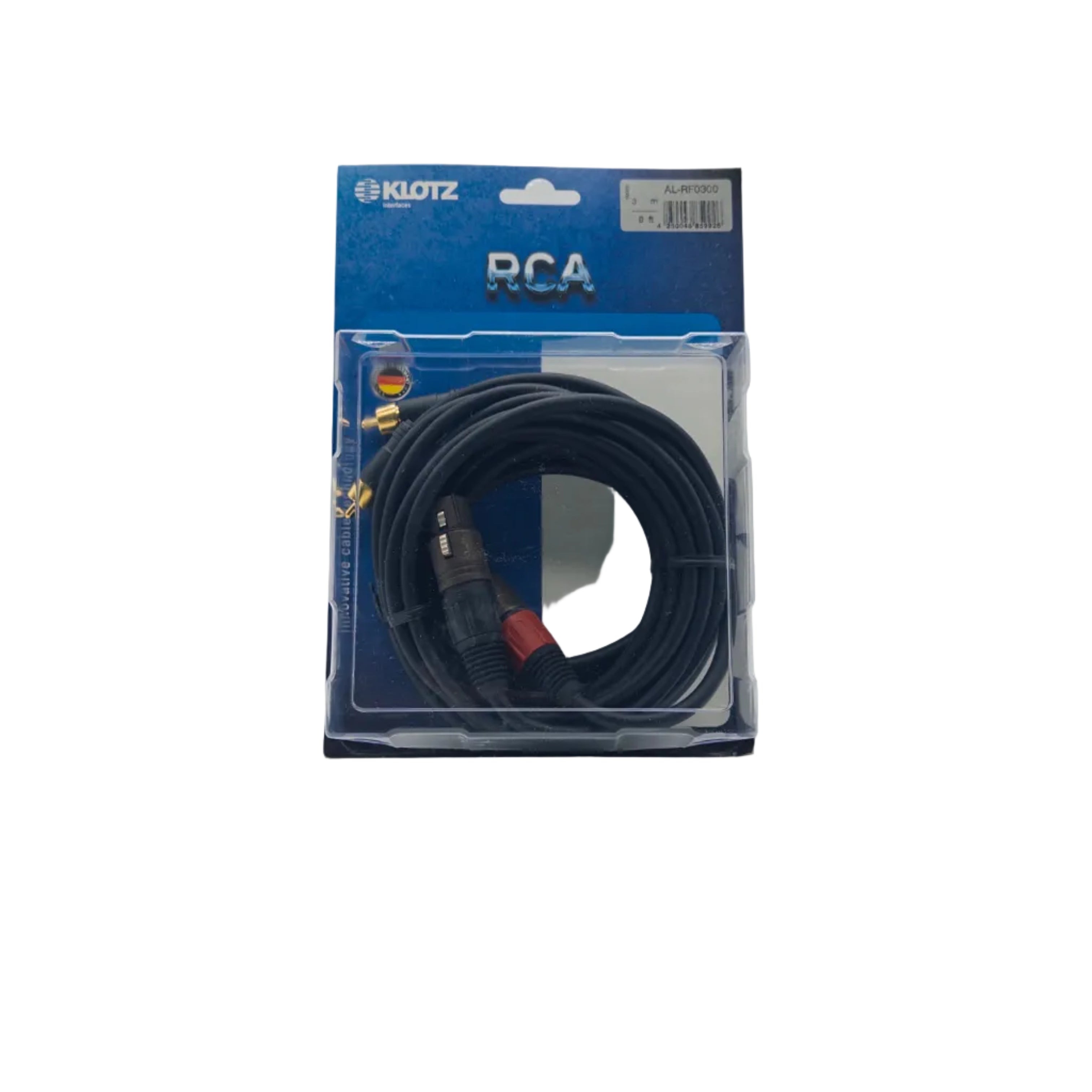 Klotz AL-RF0300 RCA (2x) to XLR female cable with gold-plated contacts