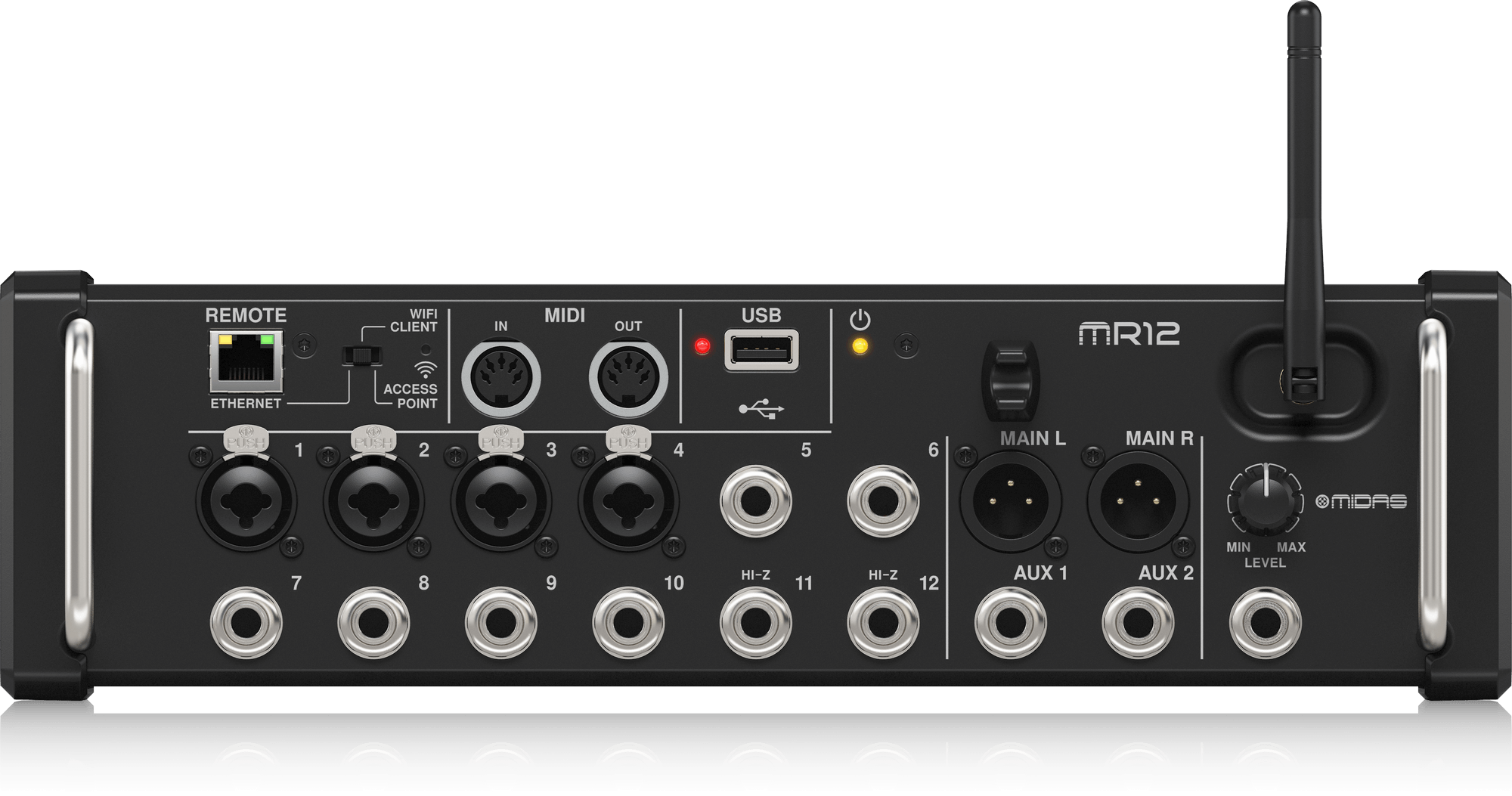 MIDAS-MR12 - 12-Input Digital Mixer for iPad/Android Tablets