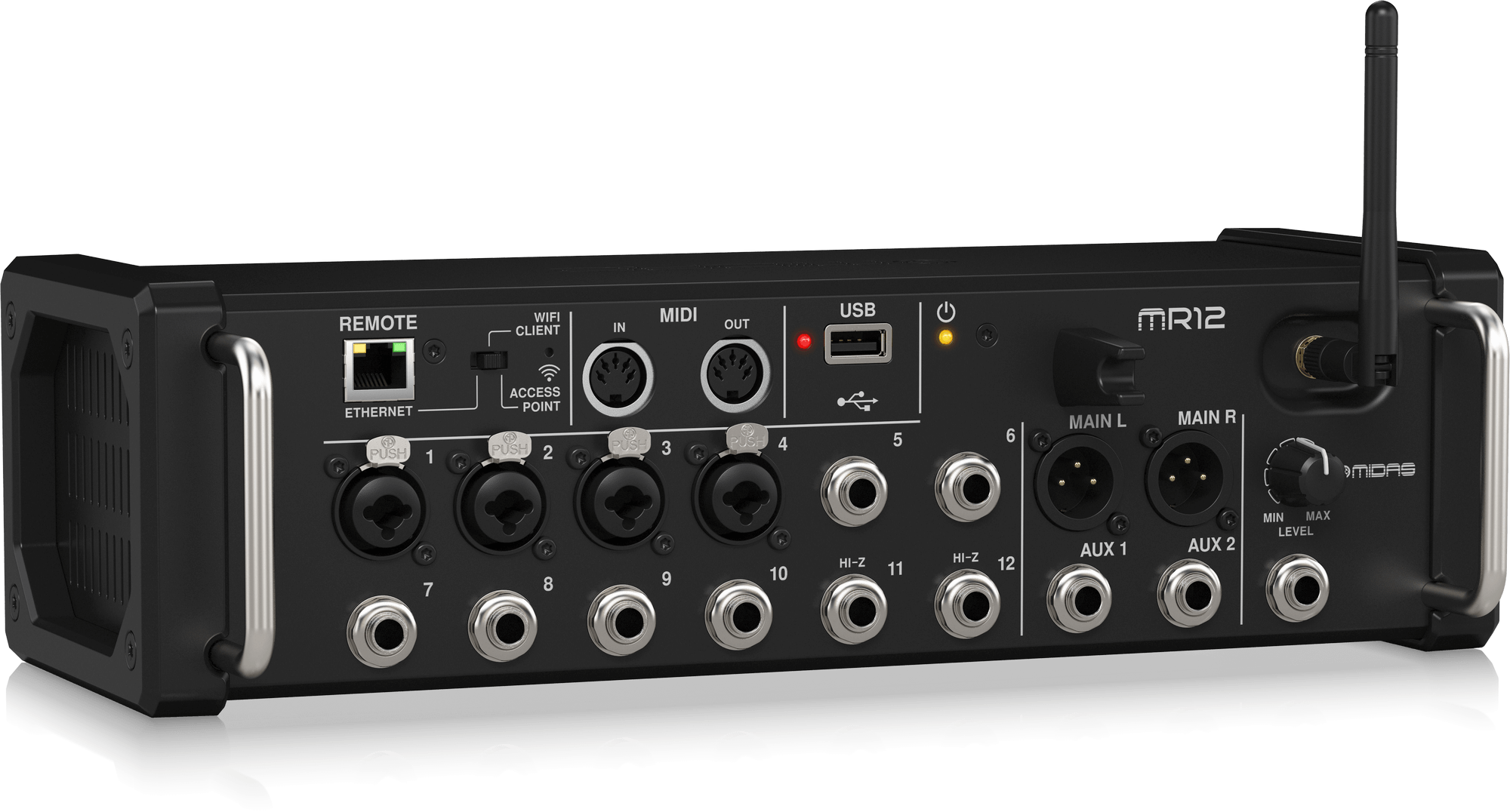 MIDAS-MR12 - 12-Input Digital Mixer for iPad/Android Tablets