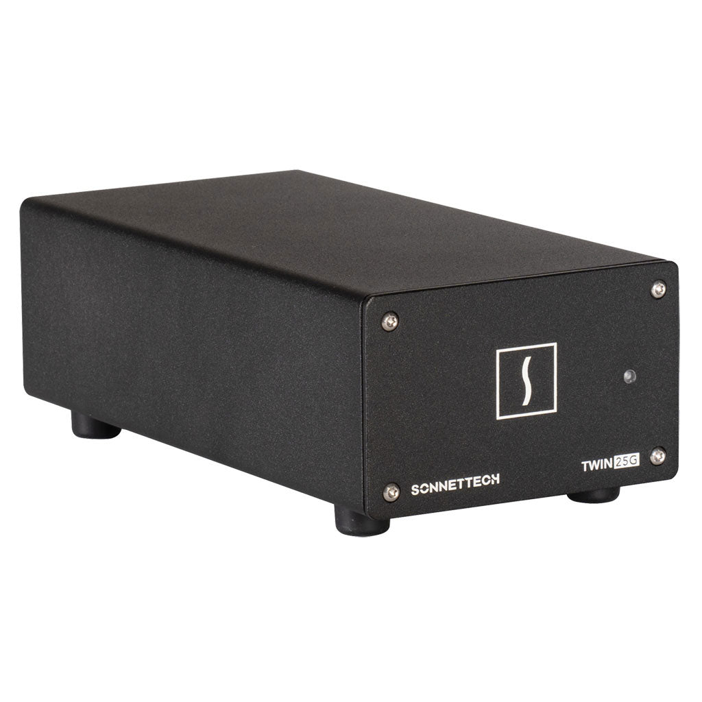 Sonnet Twin25G Thunderbolt Dual Port 25Gb Ethernet Adapter (SFP28s included)