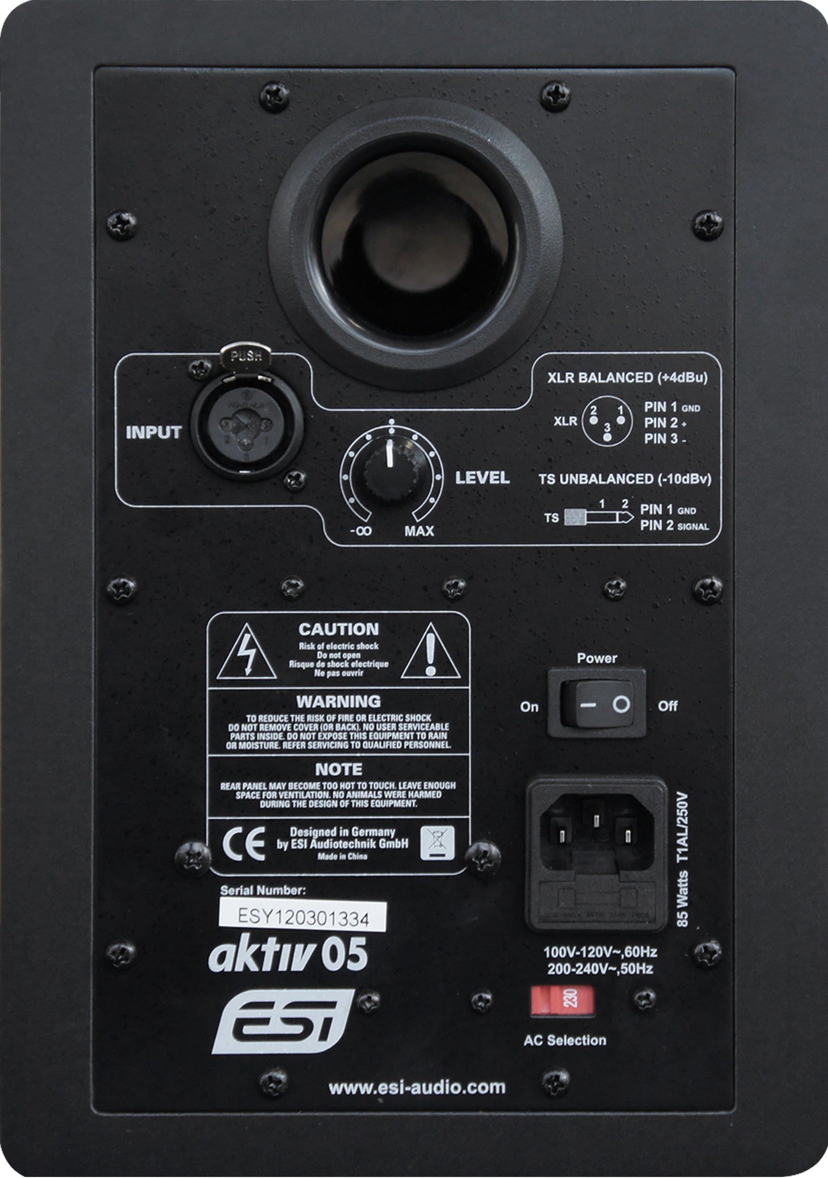 ESI Audio aKtiv 05 - Top Quality 5" Studio Reference Monitor - Black