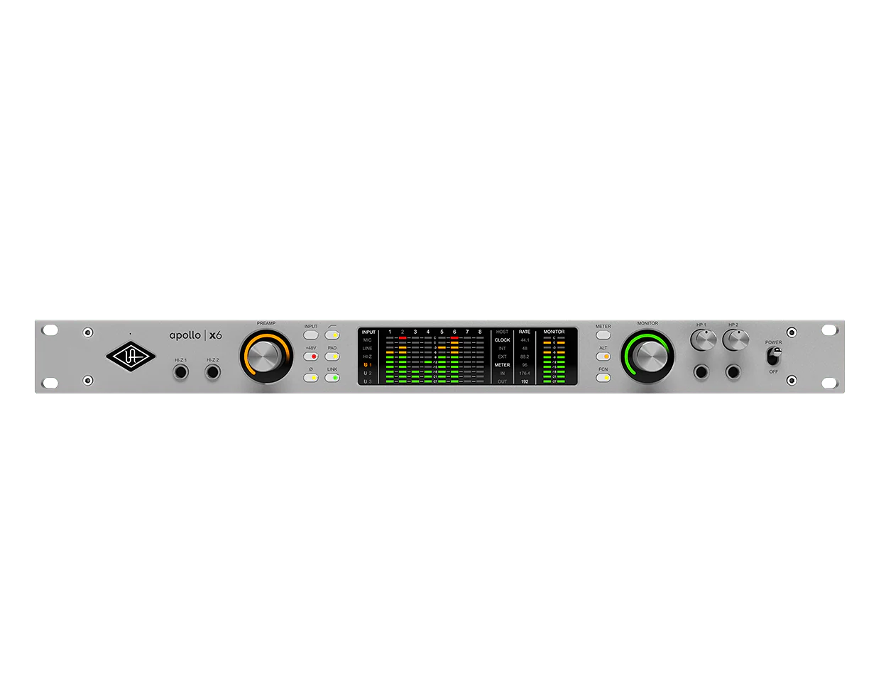 Apollo x6 Thunderboltオーディオインターフェース Universal Audio Apollo x6 Thunderbolt 3 Audio Interface (Rack/Mac