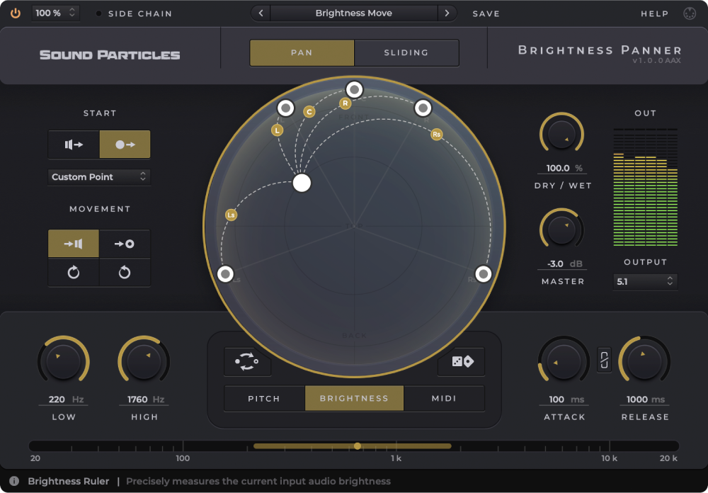 Sound Particles Brightness Panner EDU (Perpetual Licence) - Professional Audio Design, Inc