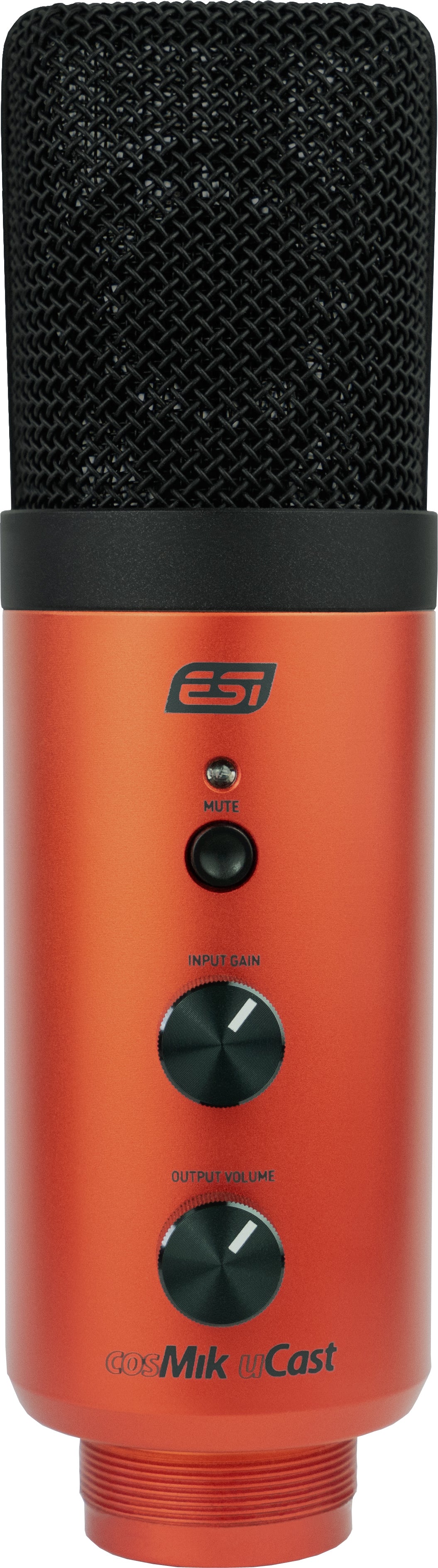 ESI Audio cosMik uCast - Professional USB Condenser Microphone - Black/Orange
