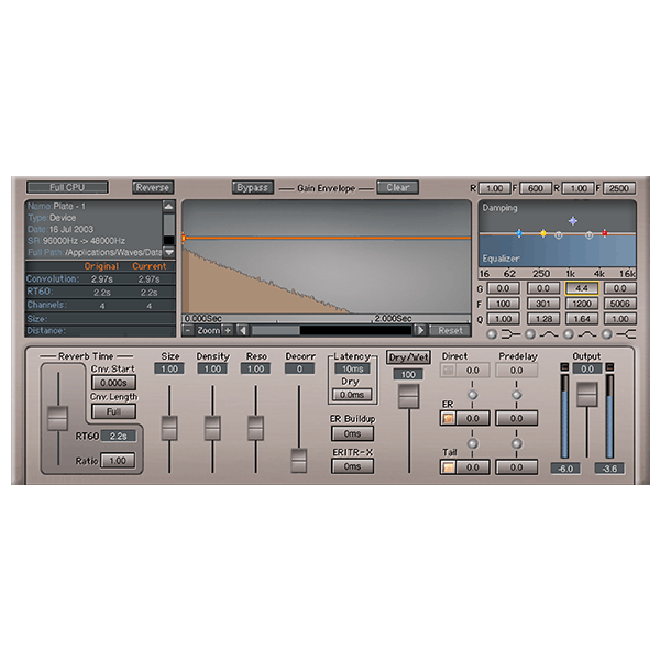 Waves IR1 Convolution Reverb
