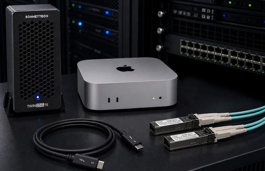 Sonnet Twin25G Thunderbolt 5 Dual Port 25Gb Ethernet Adapter (SFP28 modules included)