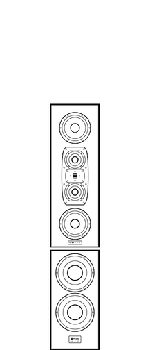 HEDD Tower Mains Standard Set - Dark grey matte finish - configuration illustration