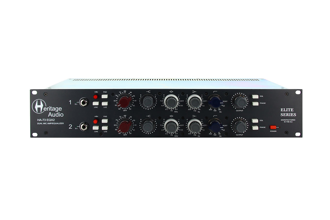 Heritage Audio HA73EQX2 - Dual Channel Full Rack Mic Pre with EQ - Professional Audio Design, Inc
