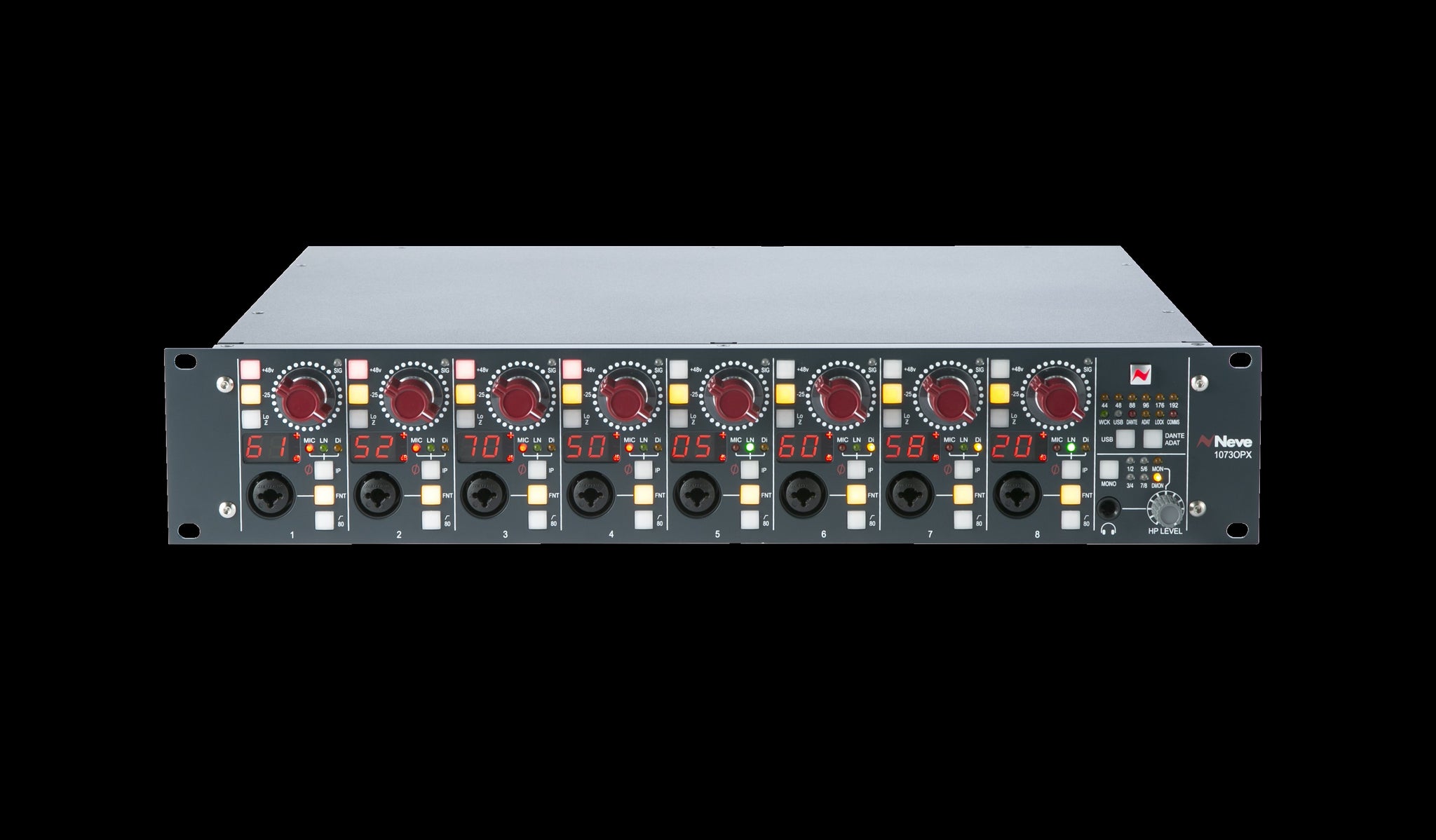 AMS Neve 1073OPX Octal Mic Preamp Unit & ADAT/USB Digital Option 