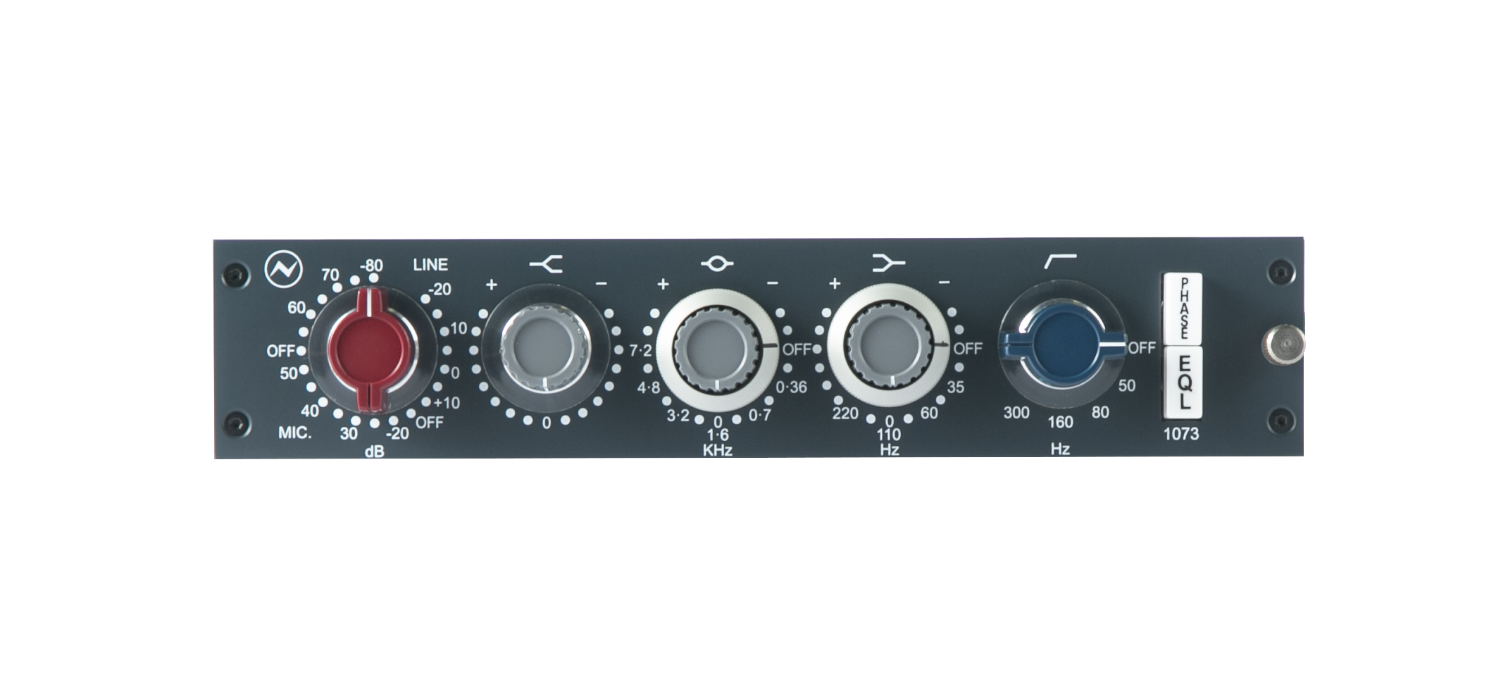 AMS Neve 1073 Classic Mono Mic Preamp & EQ Module (Horizontal)