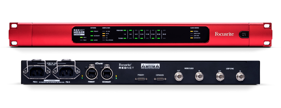 Focusrite RedNet HD32R 32x32 Pro Tools | HD I/O with Dual PSUs