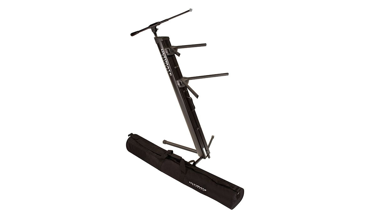 Ultimate Support AX-48 PRO PLUS - Column Keyboard Stand w/ Mic Boom and Bag - Black [Special Order]