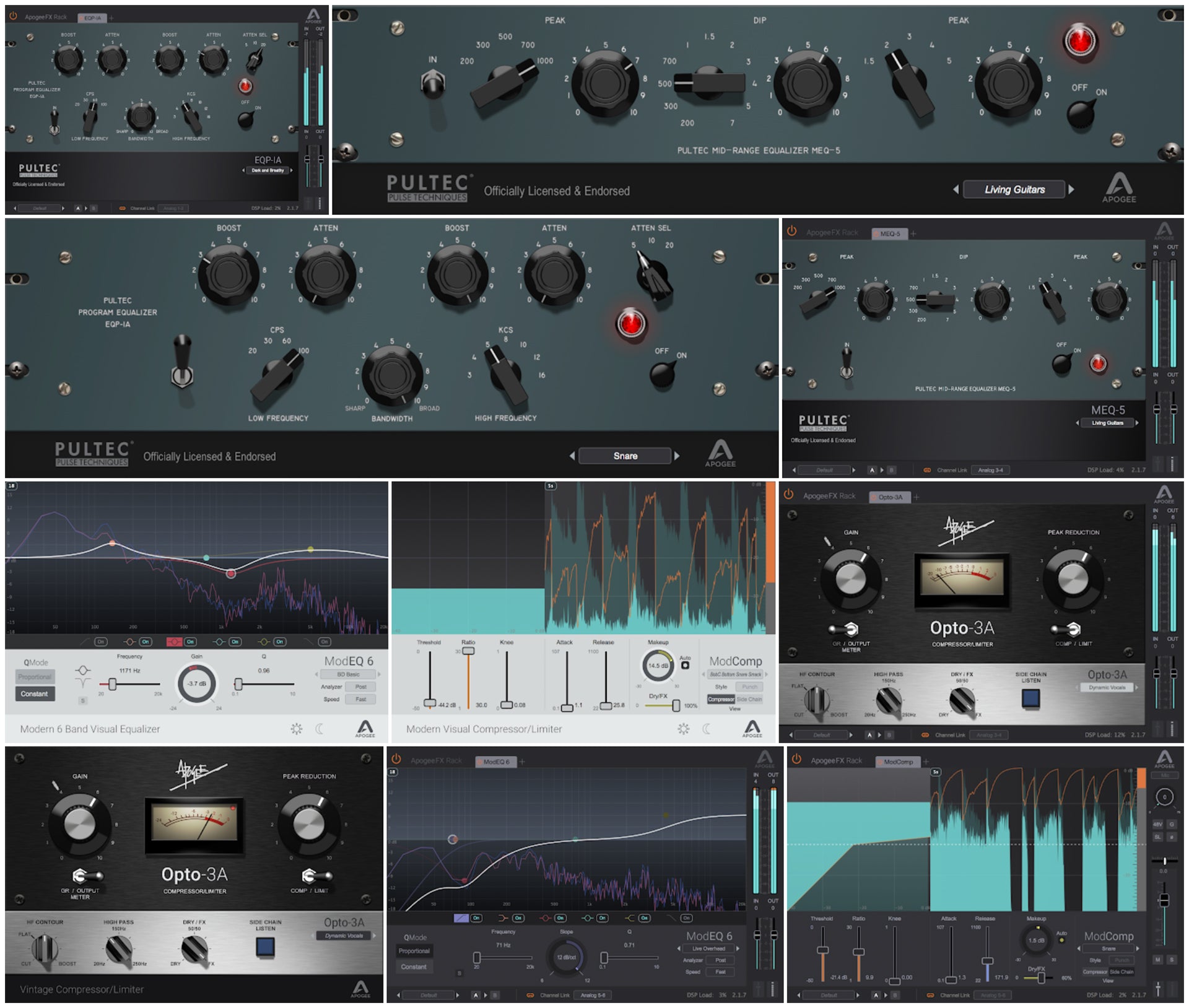Apogee FX Bundle - Bundle of all 5 Apogee FX plugins and Rack (AU,AAX, VST)