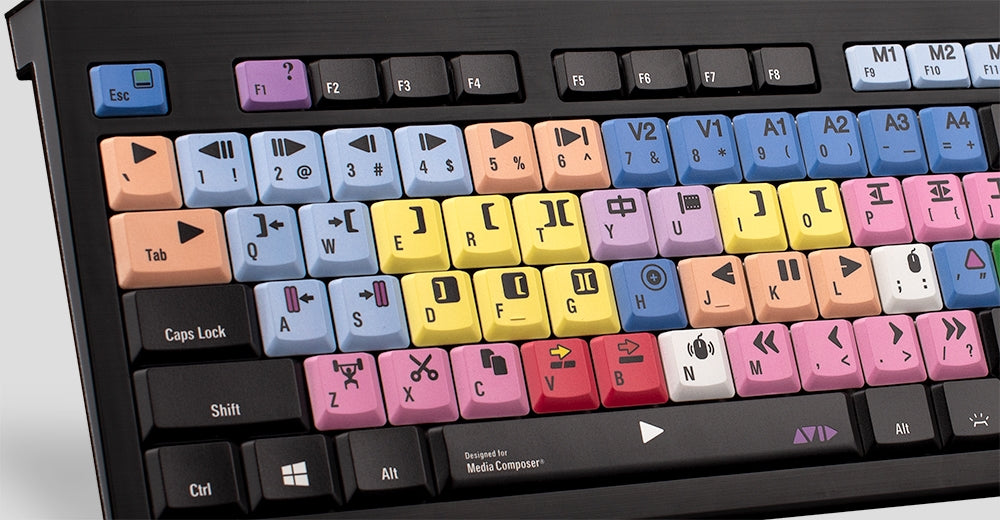 Avid Media Composer Logickeyboard Astra Backlit Pc Keyboard - Professional Audio Design, Inc