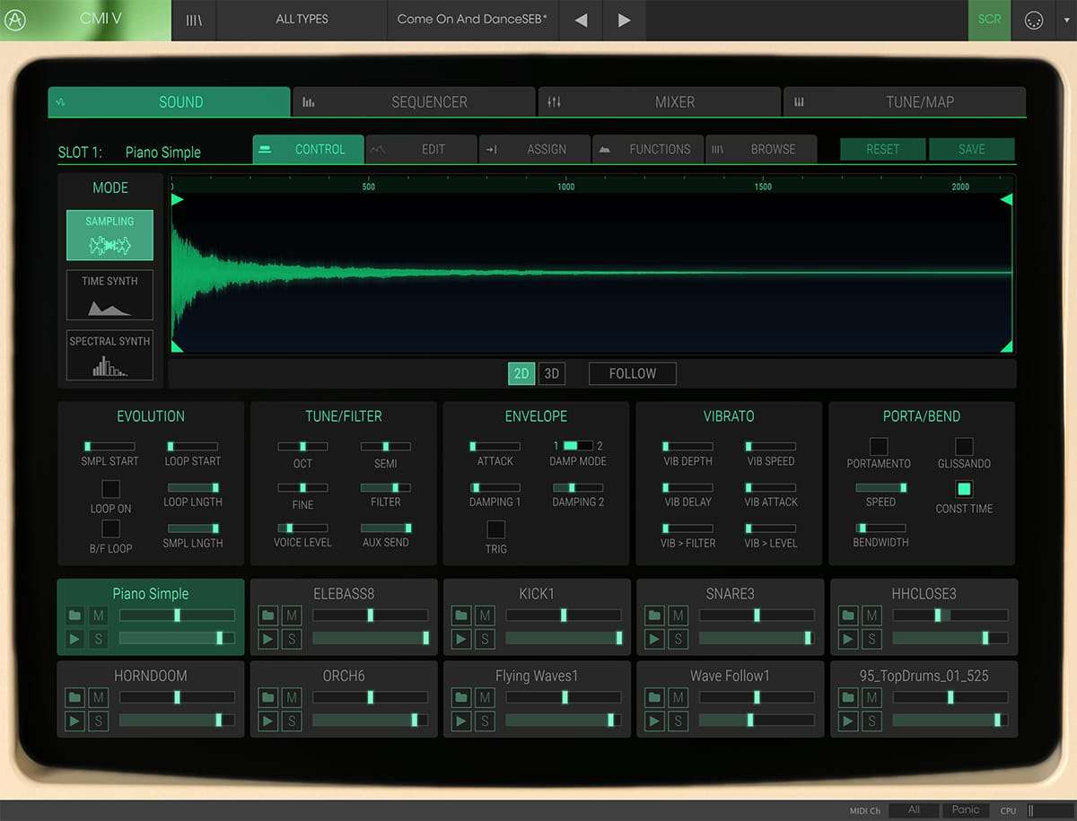 Arturia CMI V License - Peerless Sampling Character