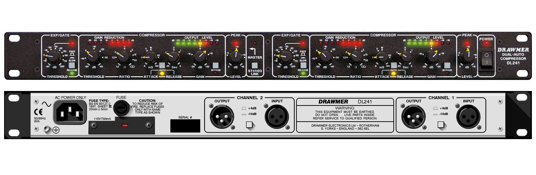 即配送｜デュアルオートコンプレッサーDL241 XLR Drawmer DL241XLR - Professional Audio Design, Inc