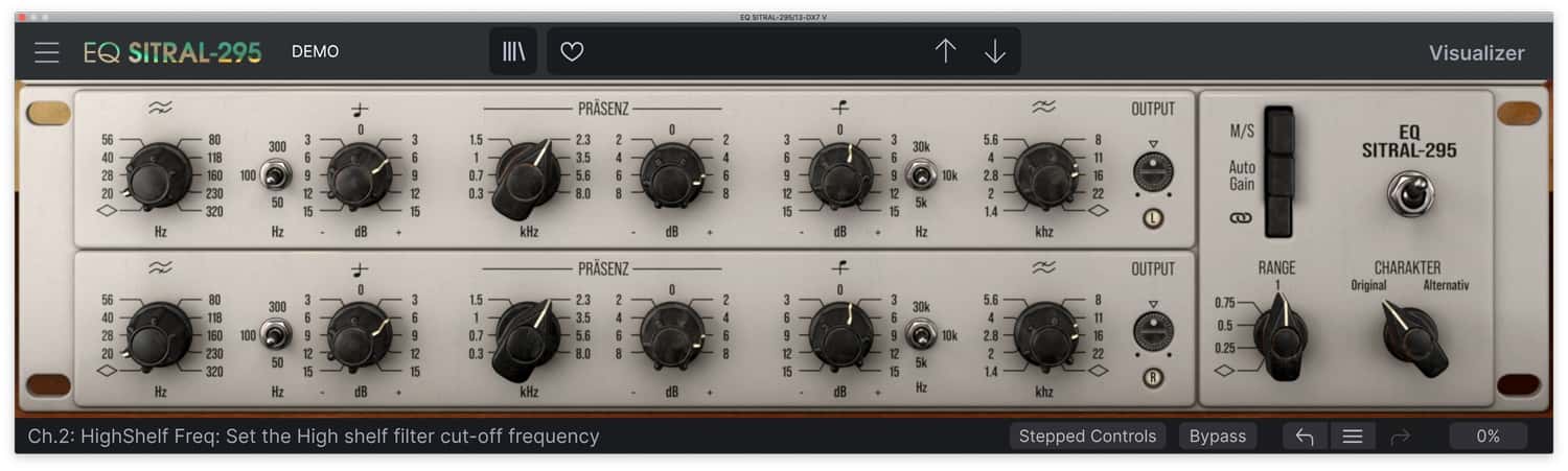 Arturia EQ SITRAL-295 - Transistor tone sweetener