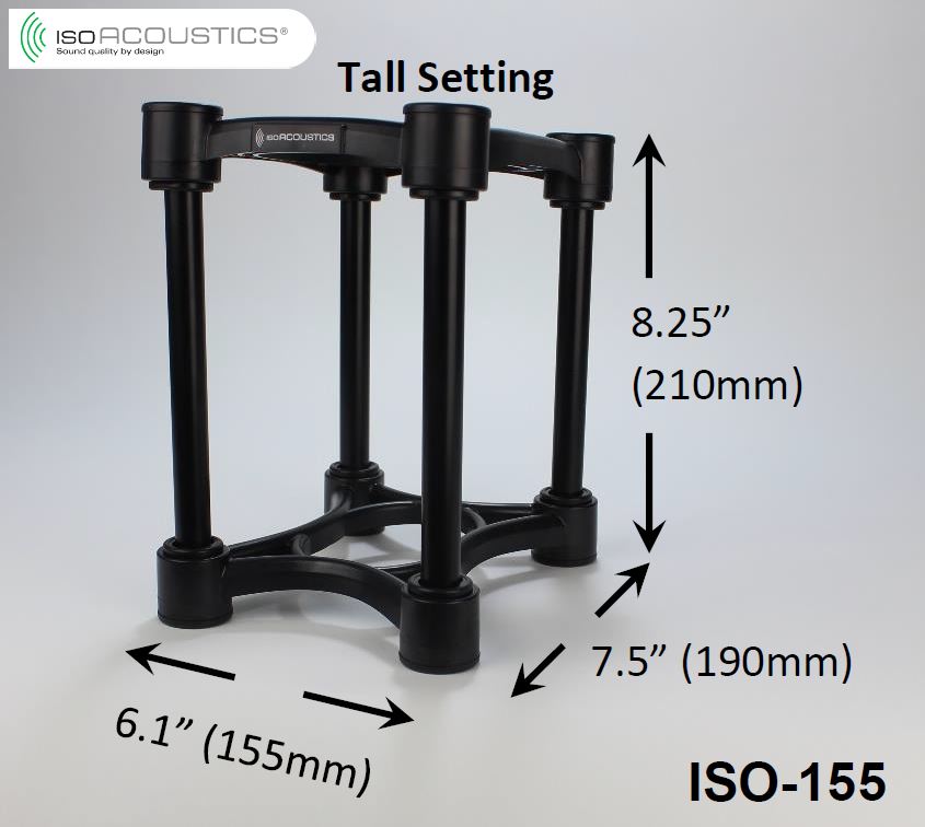 IsoAcoustic Iso-155 Home and Studio Isolation Speaker Stands - Speaker Stands - Professional Audio Design, Inc