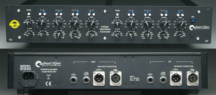 Great River Electronics MAQ-2NV Two-Channel Mastering Equalizer - Mastering Equalizer - Professional Audio Design, Inc