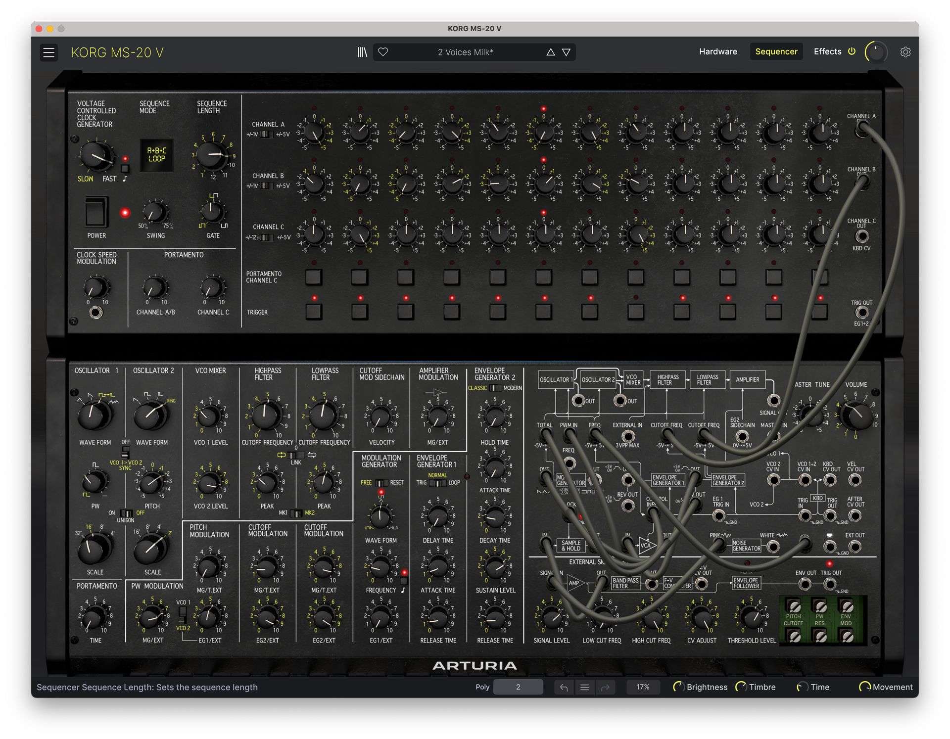 Arturia KORG MS-20 V License - Primal black monolith