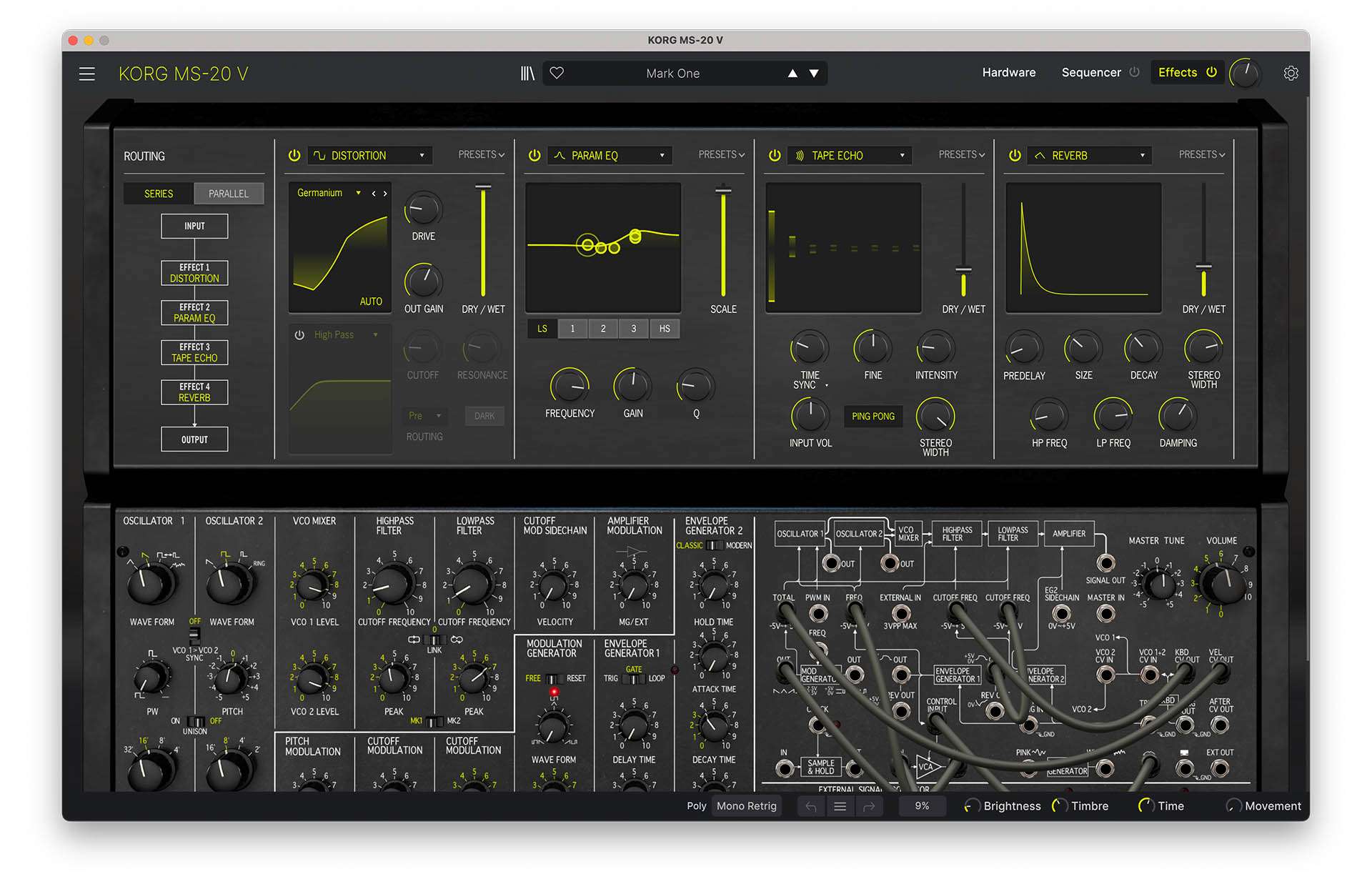 Arturia KORG MS-20 V License - Primal black monolith
