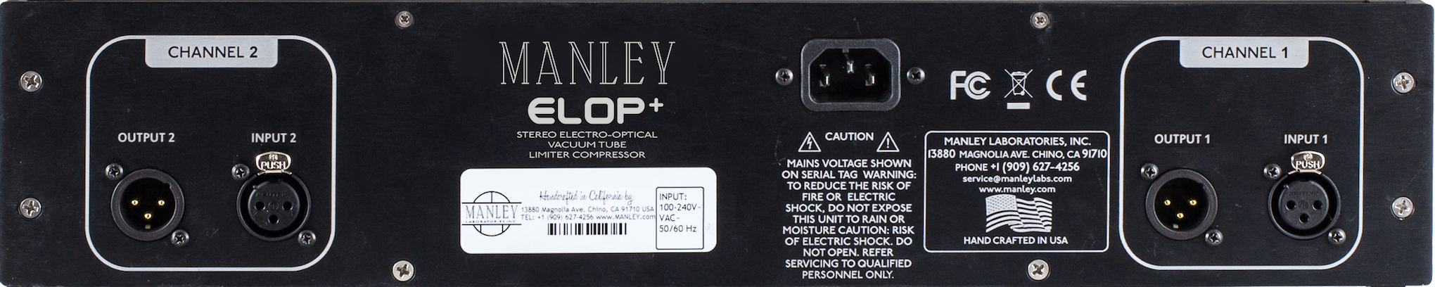 Recording Equipment - Manley - Manley ELOP+ (Stereo Electro-Optical Limiter) - Professional Audio Design, Inc