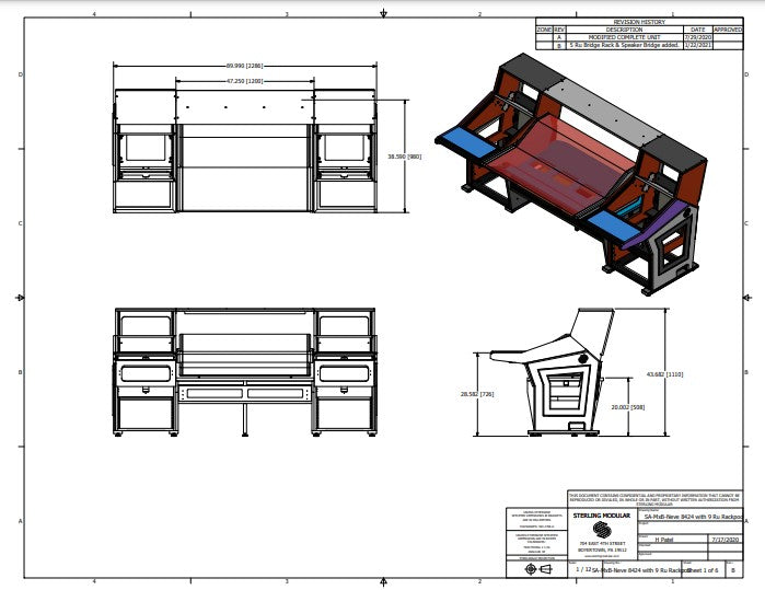 Sterling Modular Plan B Desk for 8424 - Ash