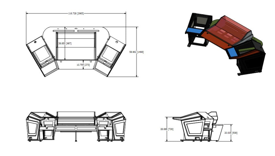 Sterling Modular Plan D Desk for 8424 - Ash