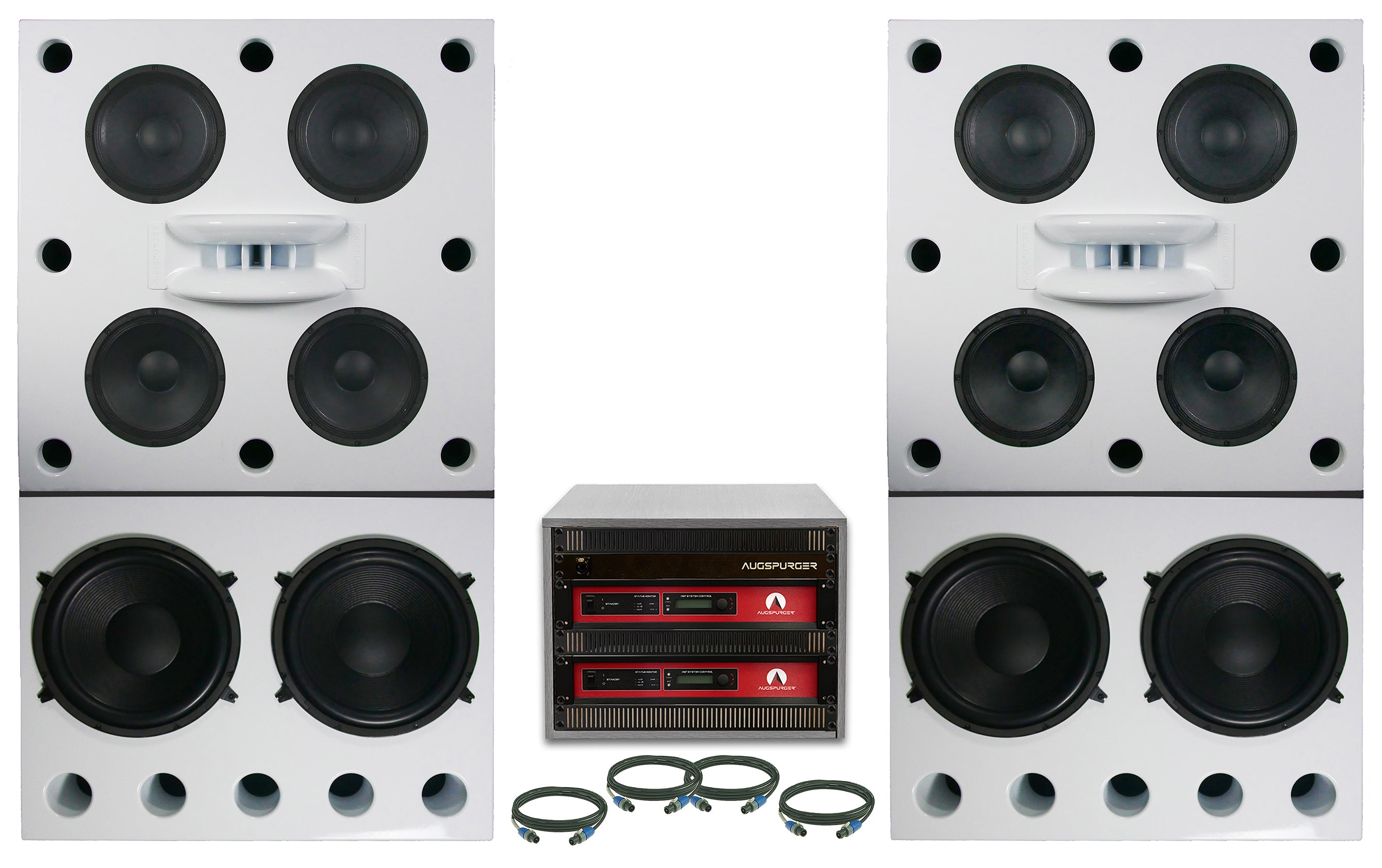 Augspurger Quattro 412MF-SUB218-SXE3/3500 Active Main Monitor System - Professional Audio Design, Inc