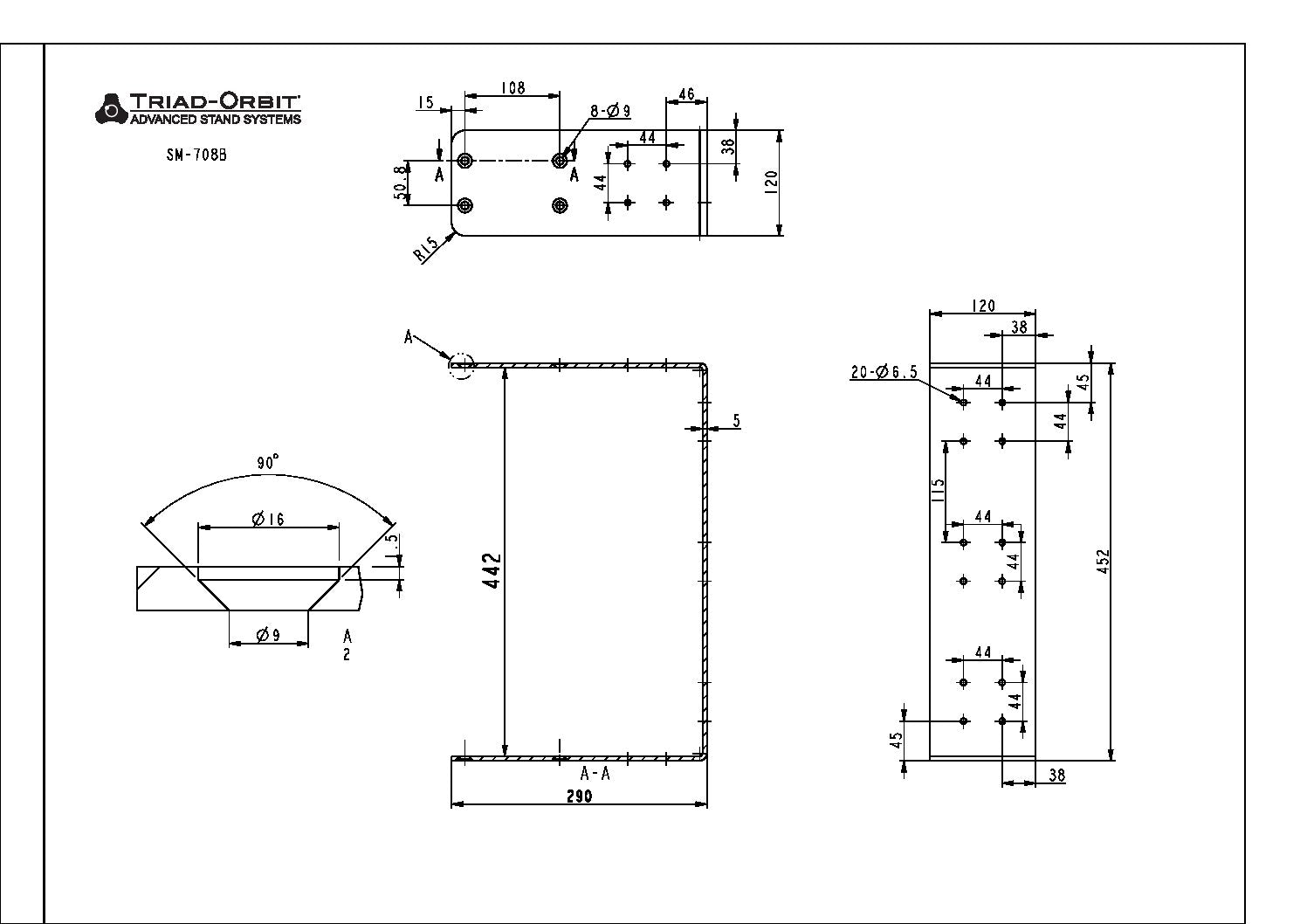 Triad-Orbit SM-708B - Mounting U Bracket