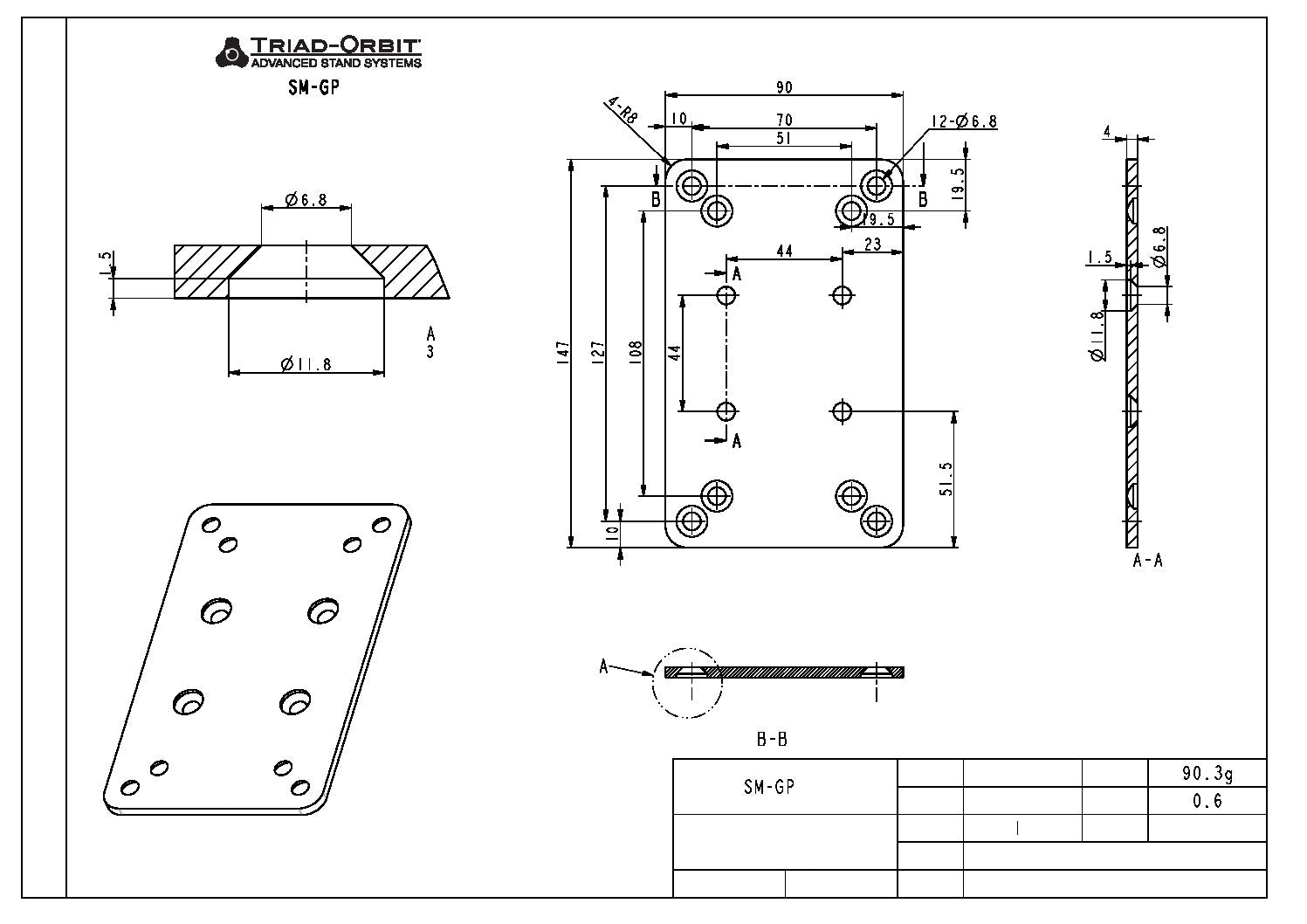 Triad-Orbit SM-GP, Genelec One Series Plate