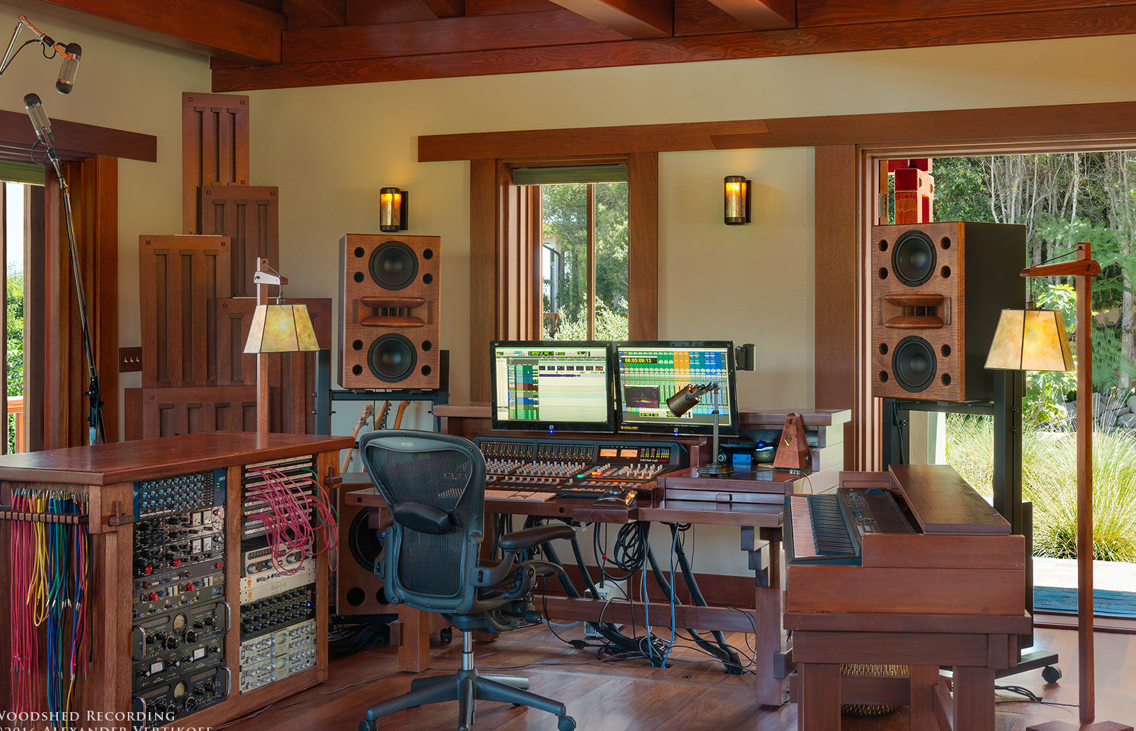 Client Gallery - Professional Audio Design, Inc - Duo 8 MiniMains at Woodshed Studios, Malibu - Professional Audio Design, Inc