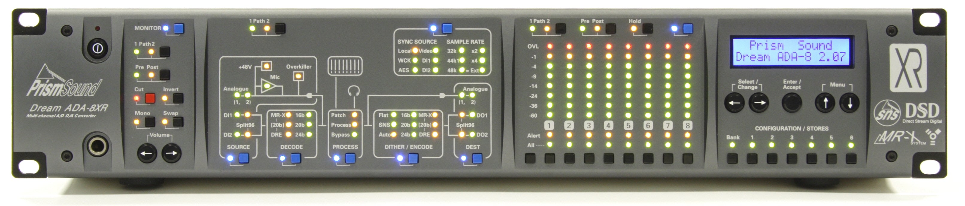 Prism Sound ADA-8XR 8-Channel Modular AD/DA Converter with 8C-FW Module (FireWire only) - Converters - Professional Audio Design, Inc
