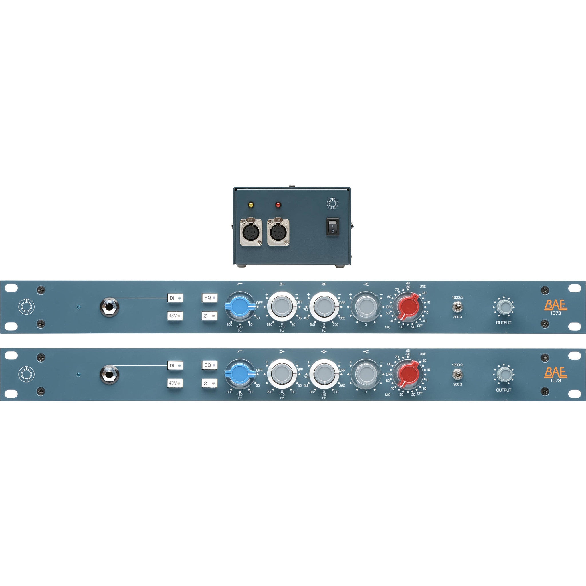 Recording Equipment - BAE Audio - BAE PAIR 1073WPS-Pair, 19" Rackmount Version, With Power Supply - Professional Audio Design, Inc