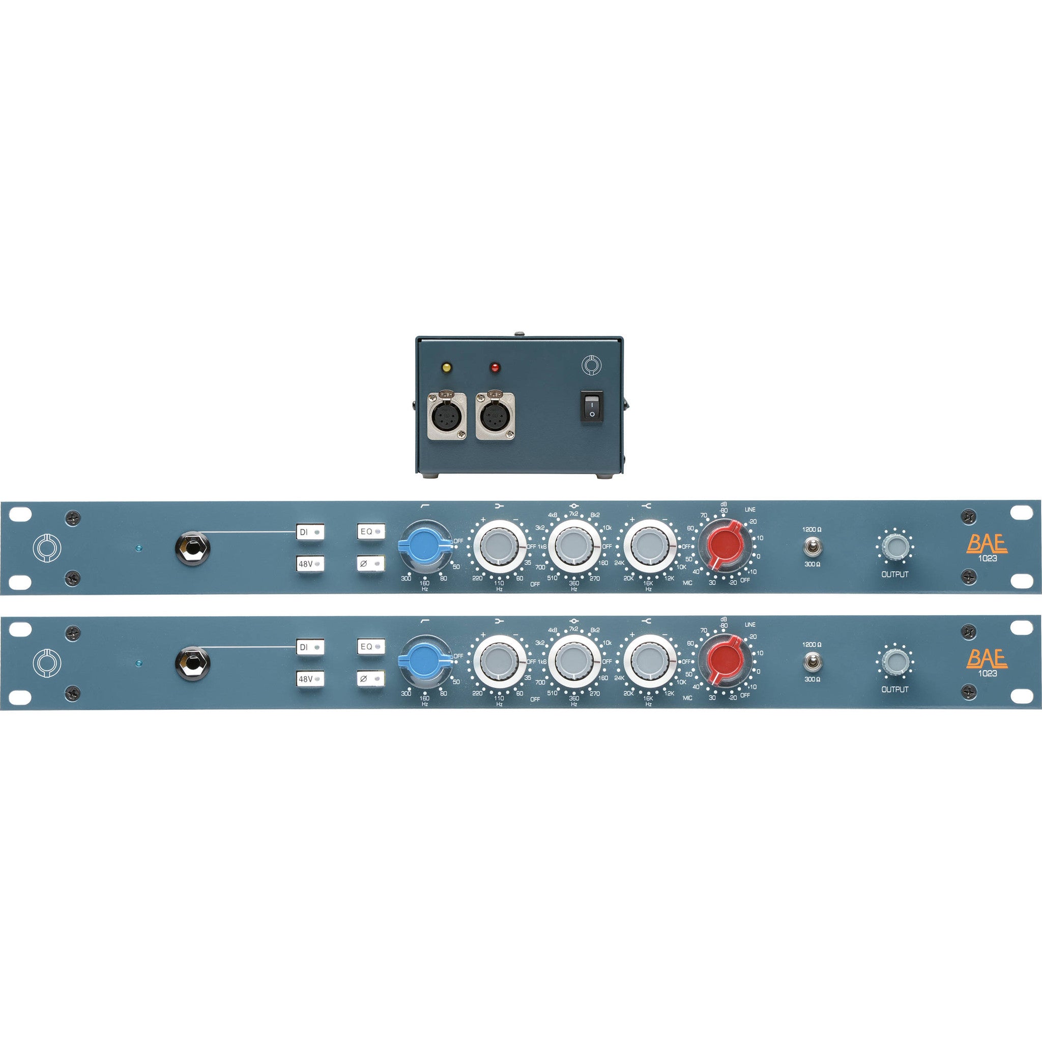 Recording Equipment - BAE Audio - BAE PAIR 1023WPS-Pair, 19" Rackmount Version, With Power Supply - Professional Audio Design, Inc