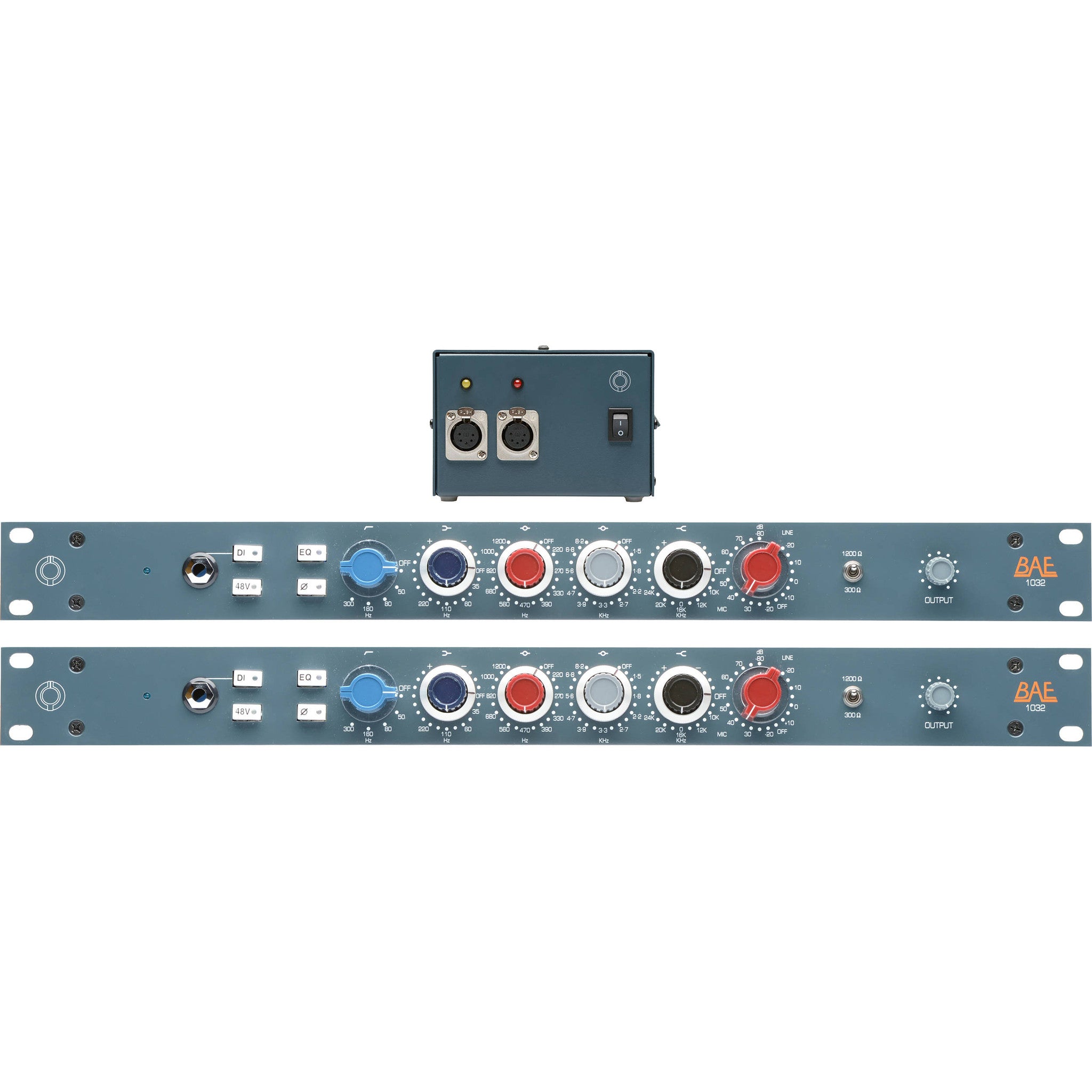 Recording Equipment - BAE Audio - BAE PAIR 1032WPS-Pair, 19" Rackmount Version, With Power Supply - Professional Audio Design, Inc