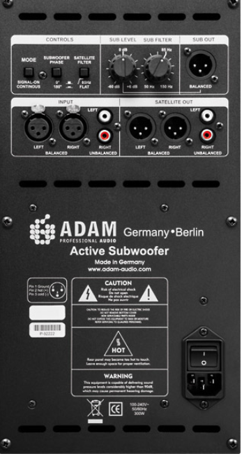 Monitor Systems - ADAM Audio Sub2100 Active Subwoofer  - Professional Audio Design, Inc