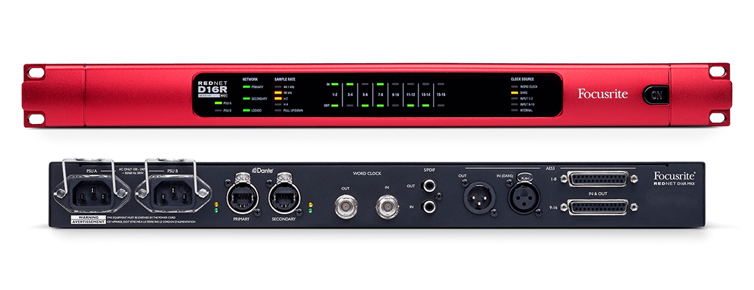 Focusrite RedNet D16R MkII - 16x16 AES3 I/O With Independent Level