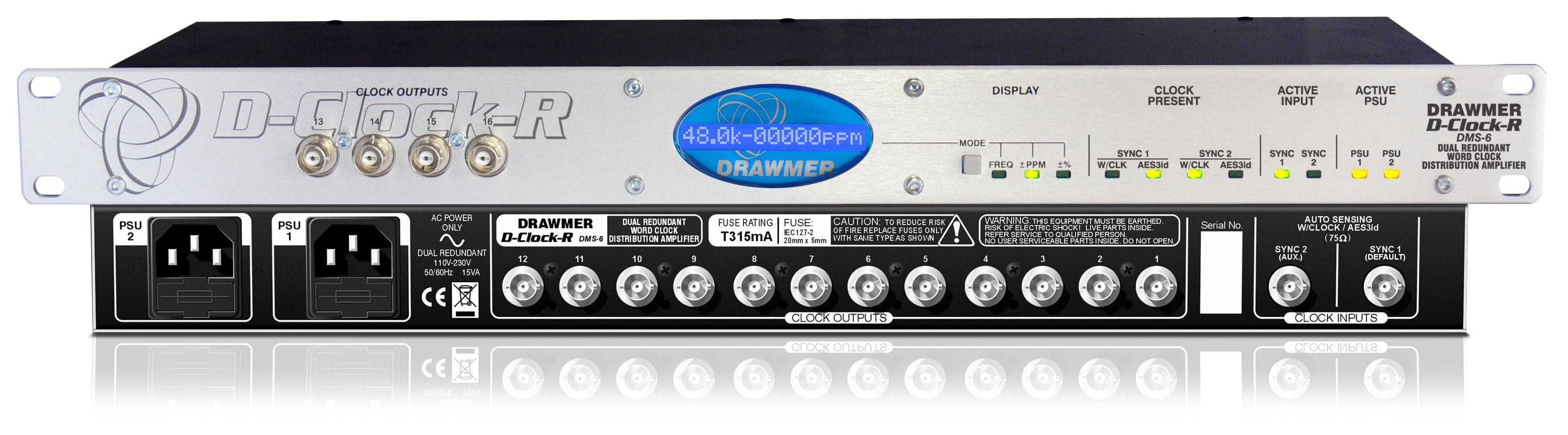 Drawmer D Clock R - Dual Redundant Clock Distribution That You Can Depend Upon Time & Time Again