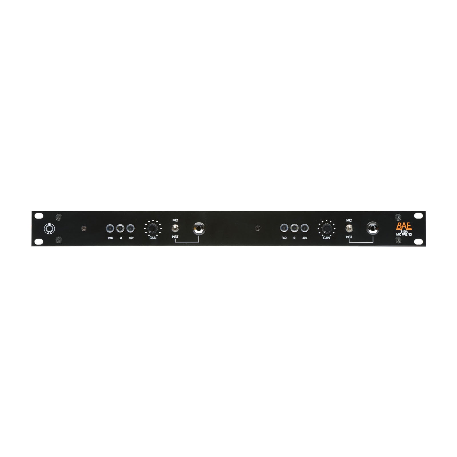 Recording Equipment - BAE Audio - BAE DUAL312WPS-19" Rackmount 2 channel Mic Preamp with Power Supply - Professional Audio Design, Inc