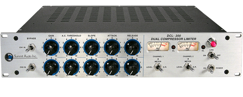 Summit Audio DCL-200 Dual Compressor Limiter - Compressor - Professional Audio Design, Inc