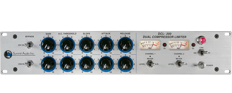 Summit Audio DCL-200 Dual Compressor Limiter - Compressor - Professional Audio Design, Inc