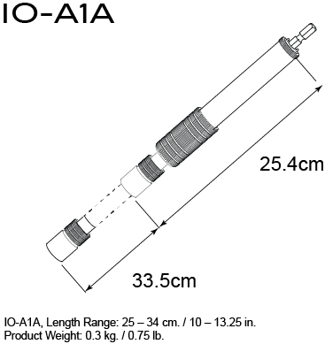 Triad-Orbit IO-A1A - IO-Equipped Short Telescopic Arm, Aluminium