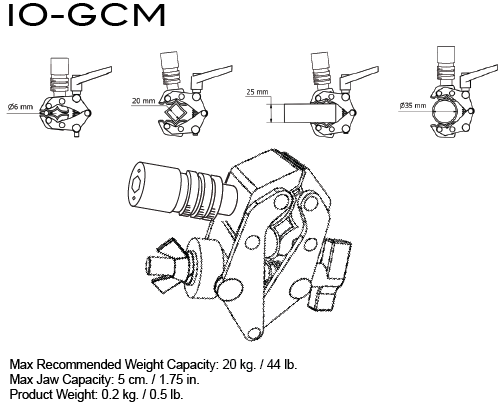 Triad-Orbit IO-GCM - IO-Equipped Mini Grip Clamp