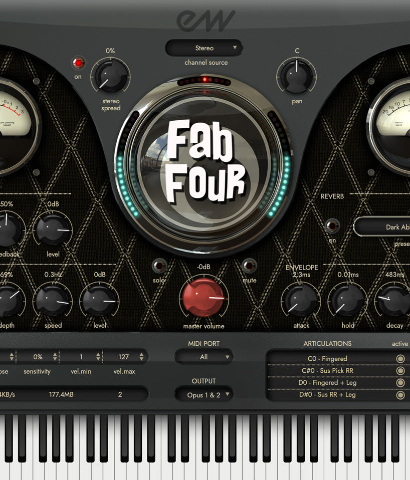 East West Fab Four - Guitars, Bass, Drums, Keys & Amps