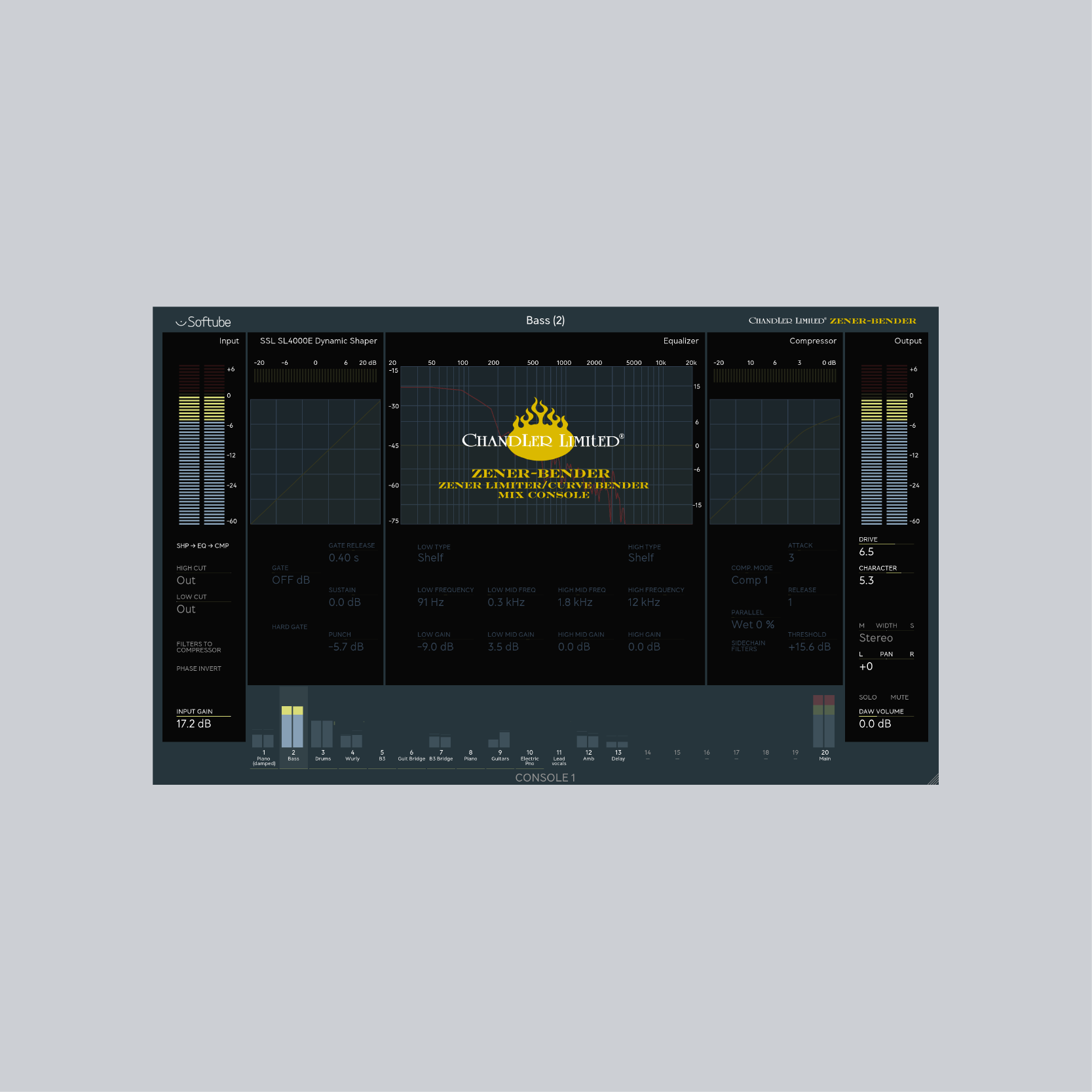 Softube Chandler Limited Zener-Bender for Console 1 - Plugin - Professional Audio Design, Inc