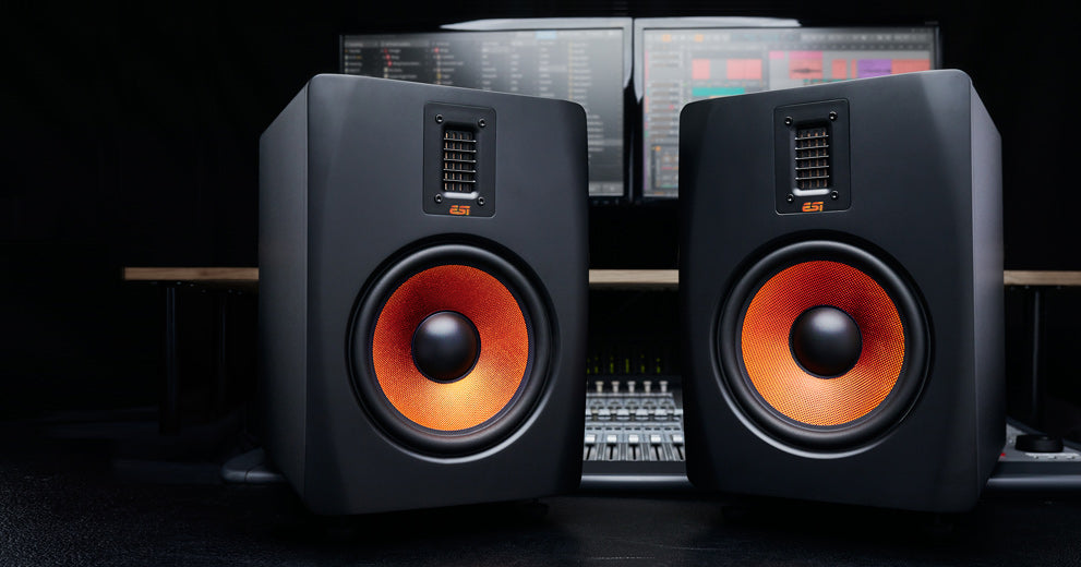 ESI Audio uniK 08+ - Professional Active Reference 8" Studio Monitor (Single) - Black/Orange